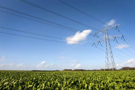 Riesjard Schropp: hoogspanning landschap flevopolder 4