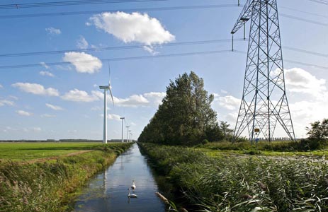 Riesjard Schropp: hoogspanning landschap flevopolder 5