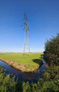 Riesjard Schropp: hoogspanning landschap ijsselmuiden 4